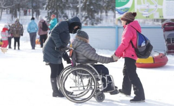 Первый раз покатались на «ватрушках» 